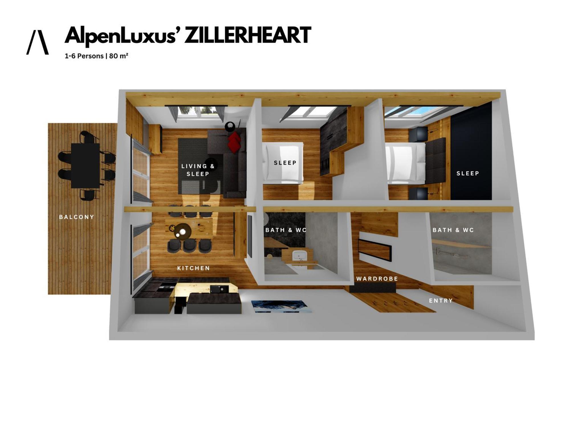 Zillerheart - Balcony Und Car Park By Alpenluxus Appartements فغن المظهر الخارجي الصورة